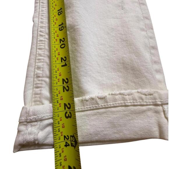 Zara White Distressed Denim Jeans Size 10 (EUR 42) Ripped Knees Casual - Picture 5 of 5